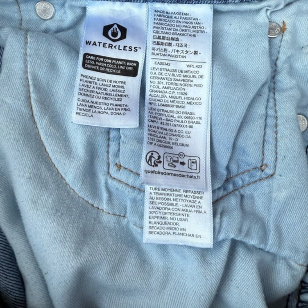 Levi Strauss 514 Levi's Denim Blue Jeans Straight Fit Mens Size 34 X 32 EUC - Picture 6 of 9